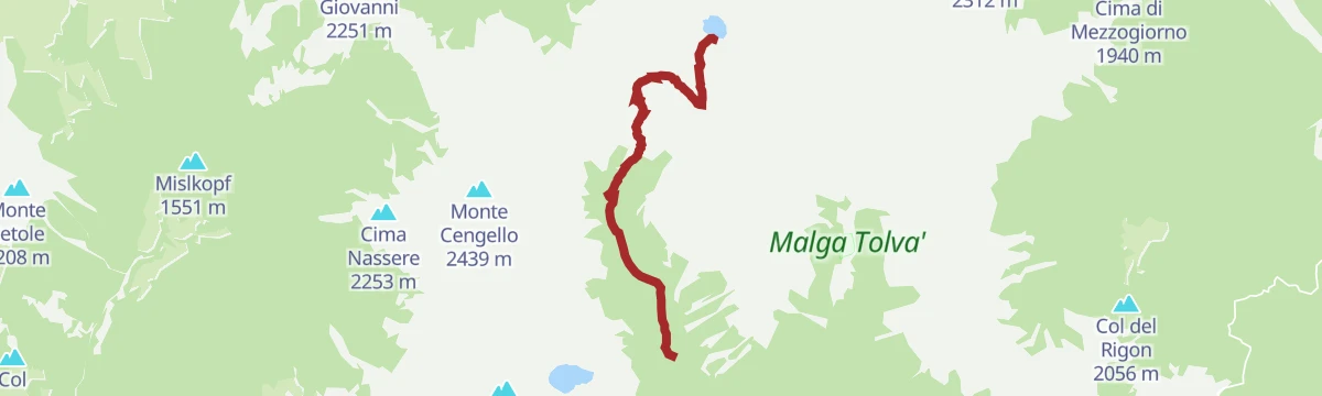Route map: The marmots of Cima d'Asta